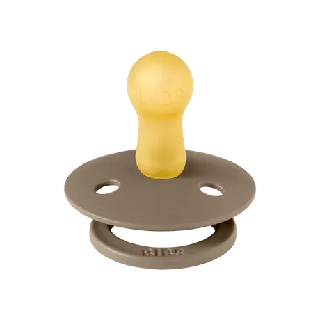 BIBS Colour Fopspeen Rond Latex Maat 2 Ivory/Dark Oak 2 stuks