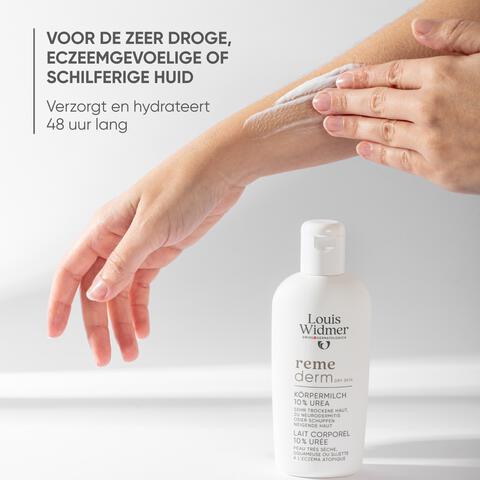 Louis Widmer Remederm Lichaamsmelk 10% Ureum Zonder Parfum 200 ML