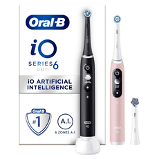 Oral-B iO 6 Duo Zwart & Roze 2 Elektrische Tandenborstels