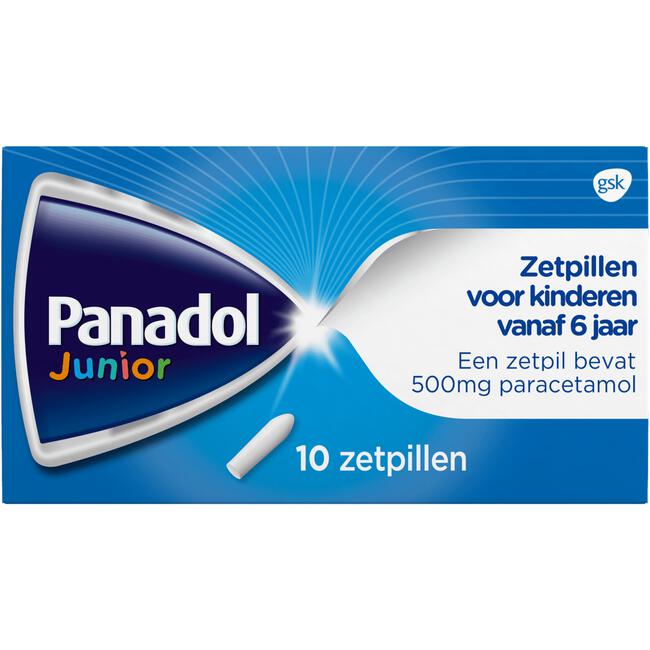 Panadol Junior Zetpillen 500 mg Paracetemol voor Kinderen vanaf 6 jaar