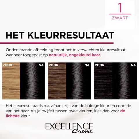 L'Oréal Paris Excellence Crème Permantente Haarverf 1 Intens Zwart