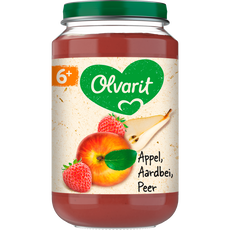 Olvarit Appel Aardbei Peer Fruithapje 6+ maanden 200 GR