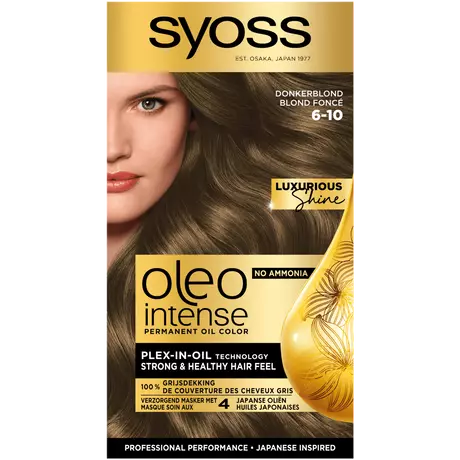 Syoss Oleo Intense Permanente Haarkleuring 6-10 Donkerblond/Blond Foncé