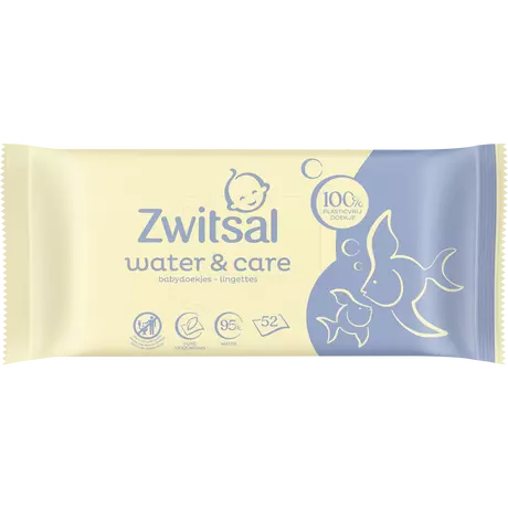 Zwitsal Water & Care Billendoekjes 52 stuks