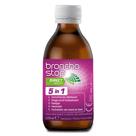 Bronchostop Direct Nacht 5-in-1 Hoestdrank 120 ML