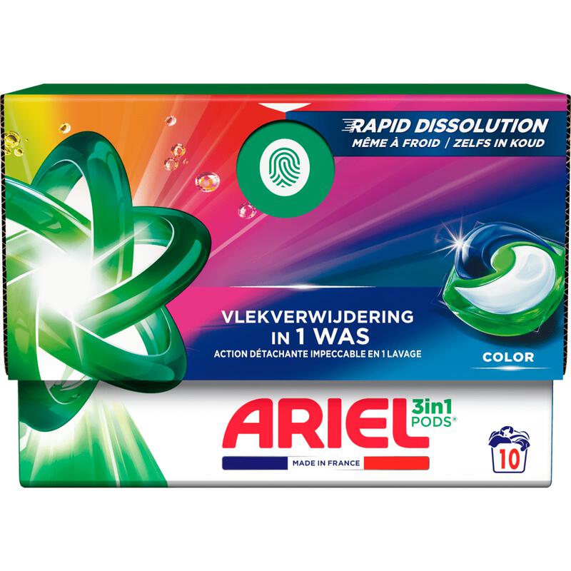 Ariel 3-In-1 Pods Color Wasmiddelcapsules 10 stuks