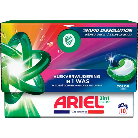 Ariel 3-In-1 Pods Color Wasmiddelcapsules 10 stuks