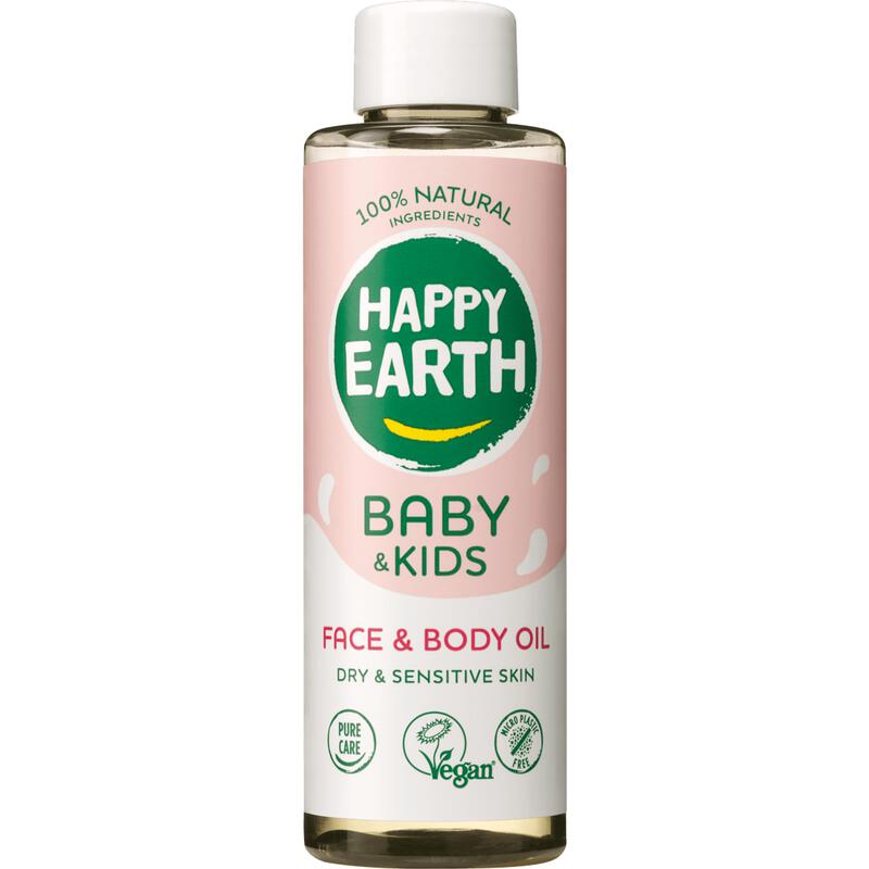 Happy Earth 100% Natuurlijke Baby & Kids Gezicht & Lichaam Olie 150 ML