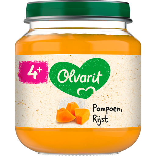 Olvarit Pompoen Rijst 4+ Maanden 125 gram