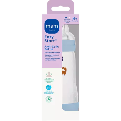 MAM Easy Start Anti-Colic Babyfles Blauw 320 ML