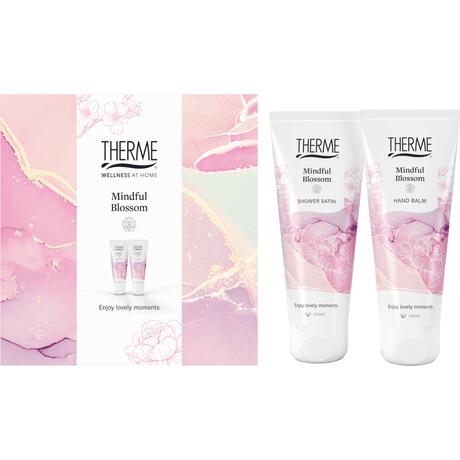 Therme Mindful Blossom Hand Balm + Shower Satin 75ml Geschenkset