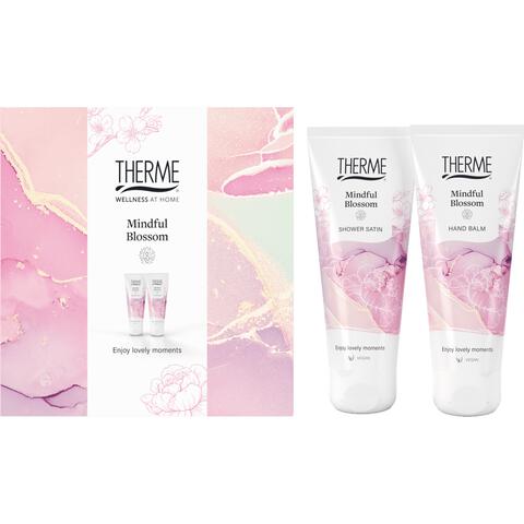 Therme Mindful Blossom Hand Balm + Shower Satin 75ml Geschenkset