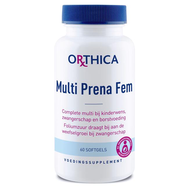 Kilometers Moreel Je zal beter worden Orthica Multi Prena Fem 60 Softgel Pot 60 EA | Etos