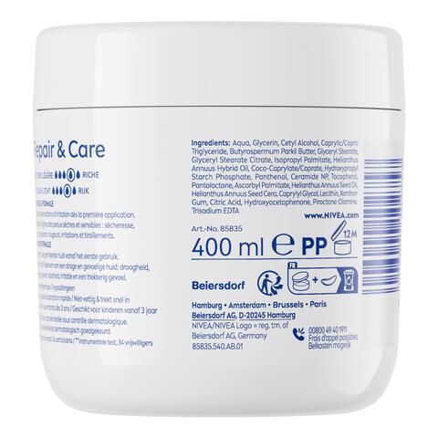 NIVEA Repair & Care Sensitive Intensief Hydraterende Bodycrème 400ml