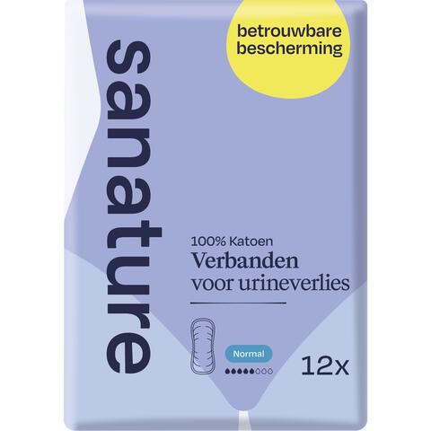 Sanature Pro Vivo 100% Katoenen Incontinentieverband Normaal 12 stuks