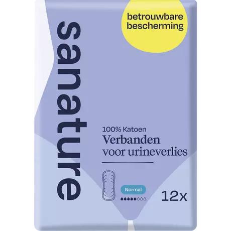 Sanature Pro Vivo 100% Katoenen Incontinentieverband Normaal 12 stuks