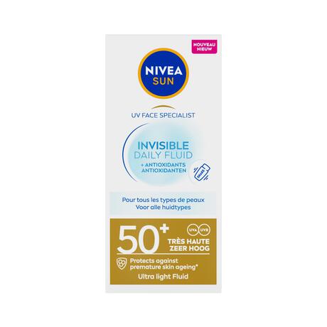 NIVEA SUN UV Face Invisible Daily Fluid Zonnebrand SPF 50 50 ML