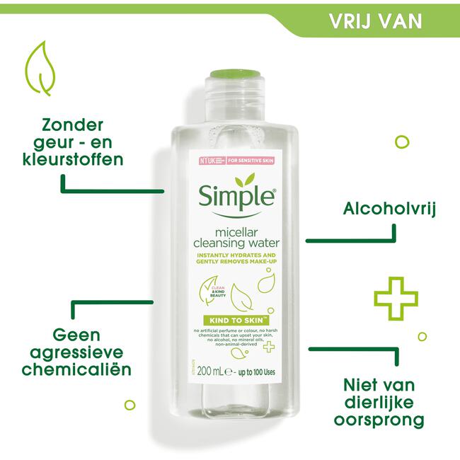 Simple Kind to Skin Micellair Reinigingswater 200 ML