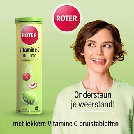 Roter Vitamine C 1000 MG Lime Lychee Bruistabletten&nbsp;15 stuks