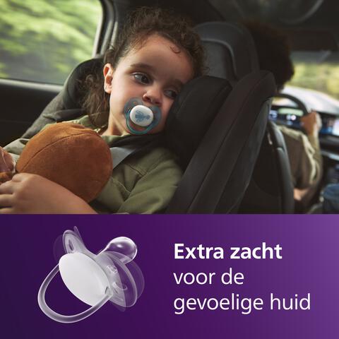 Philips Avent Fopspeen Ultra Soft Nighttime 18M+ SCF094/05 2 stuks