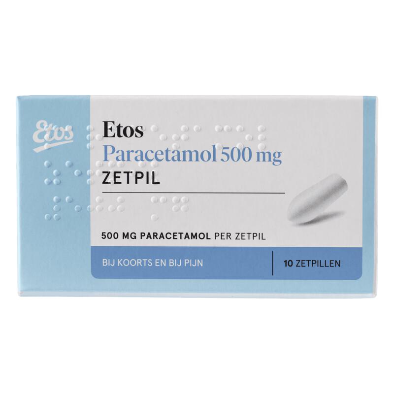 Etos Paracetamol 500 MG Zetpil 10 stuks