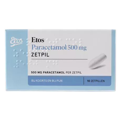 Etos Paracetamol 500 MG Zetpil 10 stuks