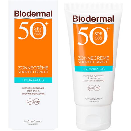 Biodermal Hydra Plus Zonnecrème Gezicht SPF50+ 50 ML