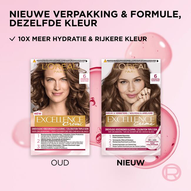 L'Oréal Paris Excellence Crème Verzorgende Crèmekleuring 6 Donkerblond