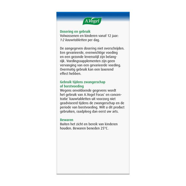A.Vogel Focus en Concentratie Magnesium Kauwtabletten 28 stuks