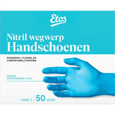 Etos nitril wegwerp handschoen mt l 50st
