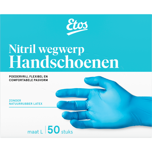 Etos Nitril Wegwerp Handschoenen Maat L 50 stuks