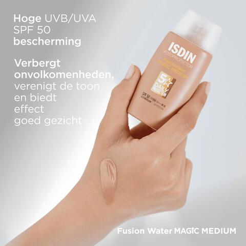 ISDIN Fusion Water Color Zonnebrand Gezicht Medium SPF50 50 ML