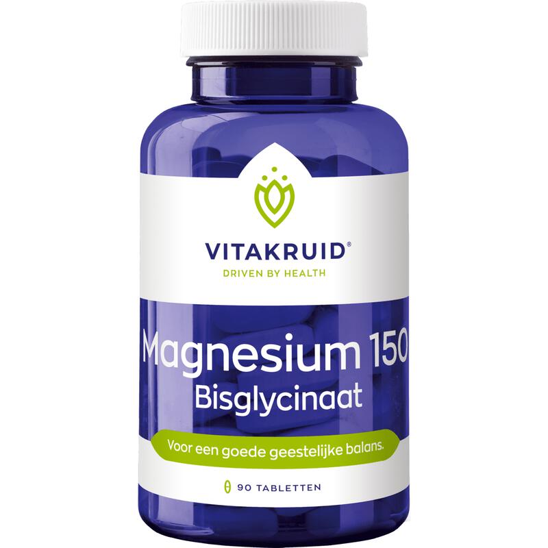 Vitakruid Magnesium 150 Bisglycinaat Tabletten 90 stuks