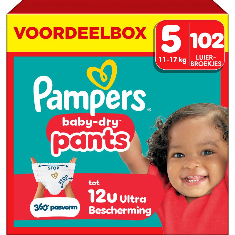 Pampers Baby Dry Pants Voordeelbox Luierbroekjes Maat 5 11-17 kg 102 stuks