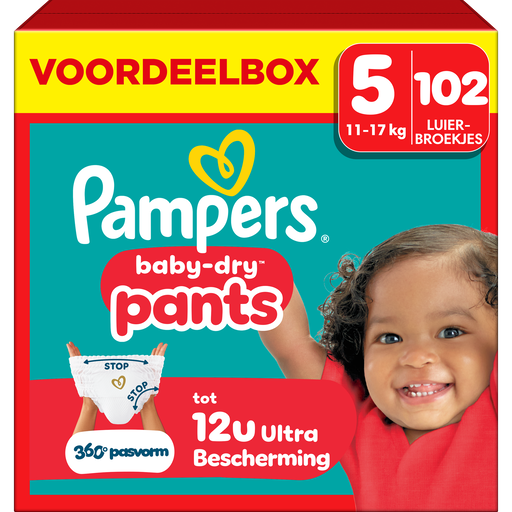 Pampers Baby Dry Pants Voordeelbox Luierbroekjes Maat 5 11-17 kg 102 stuks