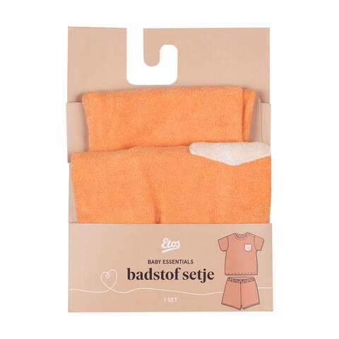 Etos Badstof Set Oranje Maat 62/68 