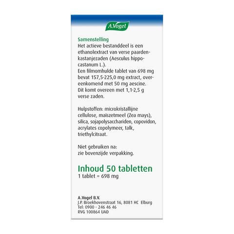 A.Vogel Aesculaforce bij Spataderen & Zware Benen tabletten 50 stuks