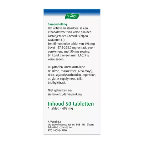 A.Vogel Aesculaforce bij Spataderen & Zware Benen tabletten 50 stuks