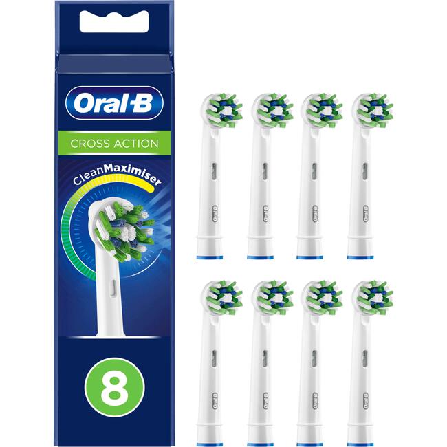 Beschrijving Eeuwigdurend schoolbord Oral-B CrossAction Opzetborstel Met CleanMa x imiser-technologie 8 stuks 8  EA | Etos