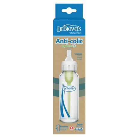 Dr. Brown’s Anti-Colic Smalle Halsfles Glas 250 ML