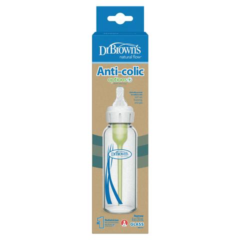 Dr. Brown’s Anti-Colic Smalle Halsfles Glas 250 ML
