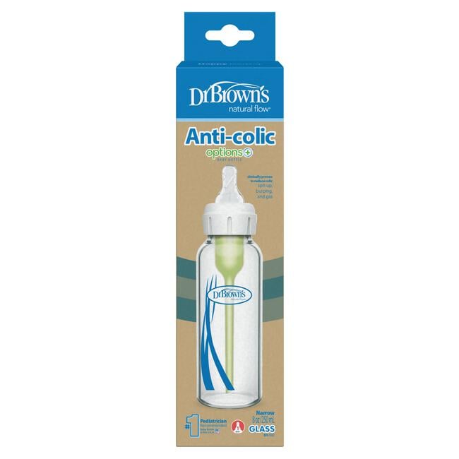 Dr. Brown’s Anti-Colic Smalle Halsfles Glas 250 ML