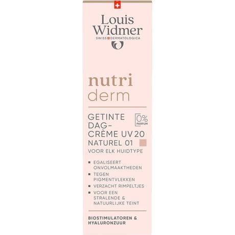 Louis Widmer Nutriderm Getinte Dagverzorging SPF20 Naturel 01 Zonder Parfum 30 ML