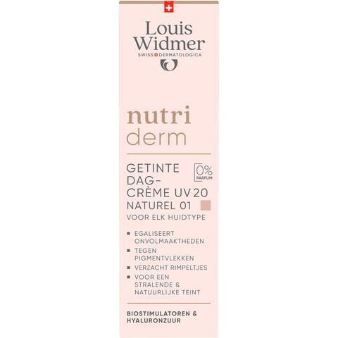 Louis Widmer Nutriderm Getinte Dagverzorging SPF20 Naturel 01 Zonder Parfum 30 ML