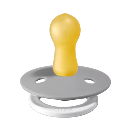 BIBS Glow In The Dark Fopspeen Rond Latex Maat 2 Sage/Cloud 2 stuks