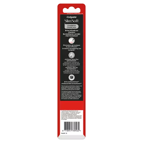 Colgate Slim Soft Charcoal Tandenborstels 2 stuks