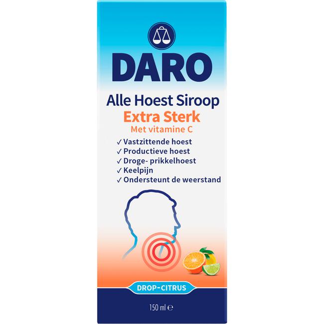 Daro Alle Hoest Siroop Extra Sterk Met Vitamine C 150 ML