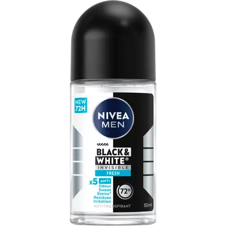 NIVEA MEN Black & White Invisible Fresh Deodorant Roller 50 ML