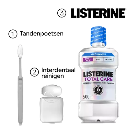 Listerine Total Care AF Extra Mild Mondwater 500 ML