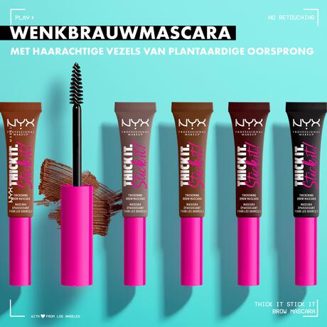 NYX Professional Makeup Thick It. Stick It! Wenkbrauwmascara 8 Black
